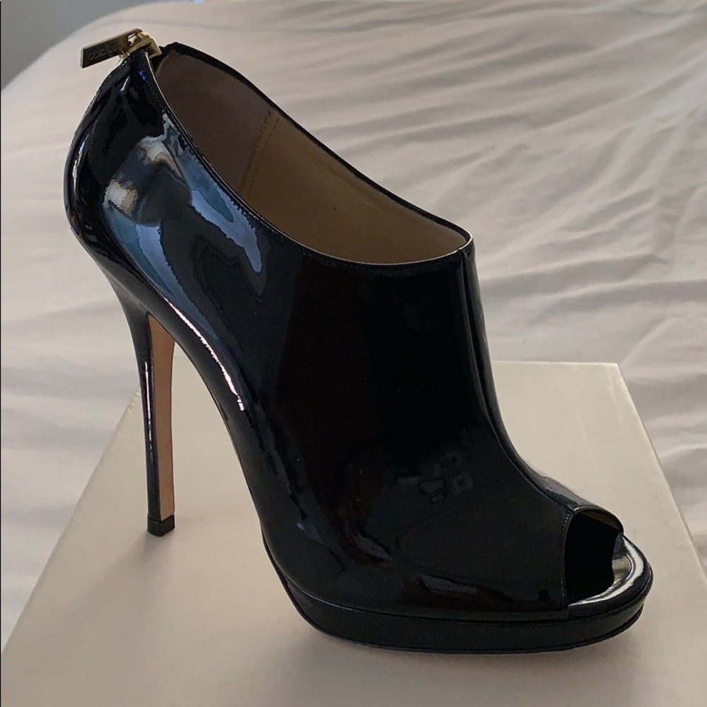 Jimmy Choo patent leather ankle booties